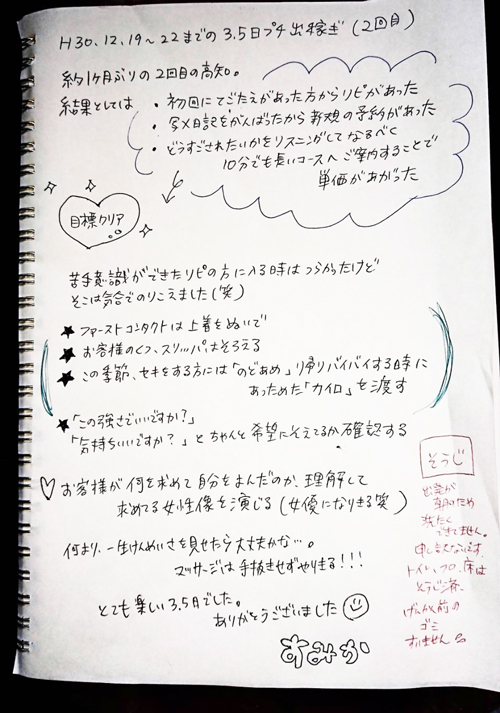 2回目の出稼ぎノート